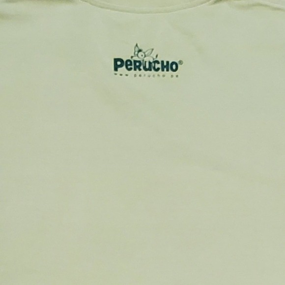 Women's Size Large Perucho Llama Mint Green Graphic Novelty Short Sleeve Tee - Picture 6 of 7